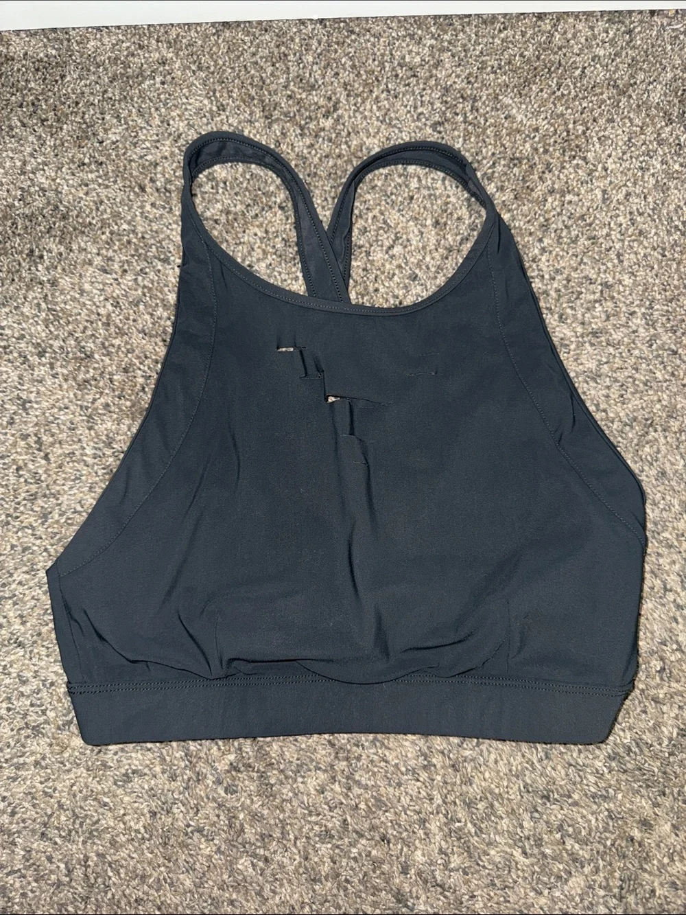 Women’s ALO High-Neck Black Sports Bralette Sz Medium athletic atheleisure